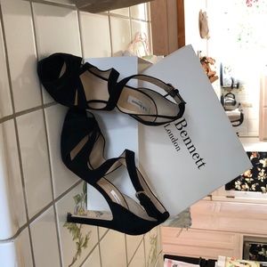 LKBennett black suede heels